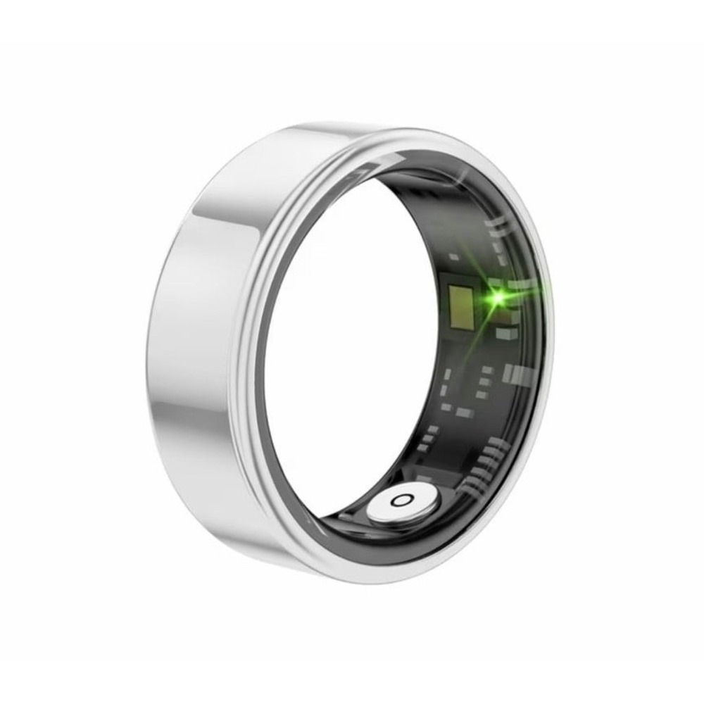 SmartHealth Smart Ring Stainless Steel Silver Waterproof Fitness Tracker Size 10